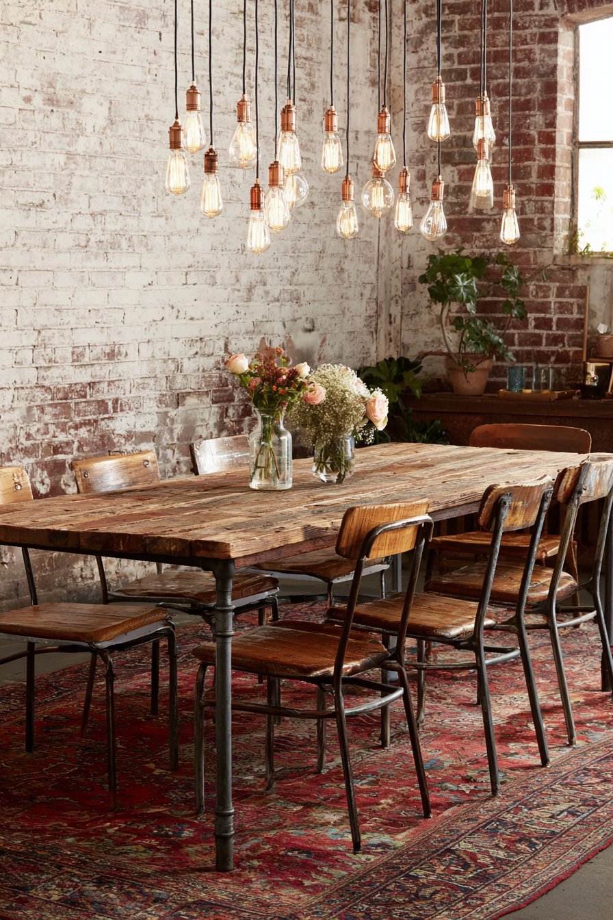 Industrial-Rustic Reclaimed and Metal Mix