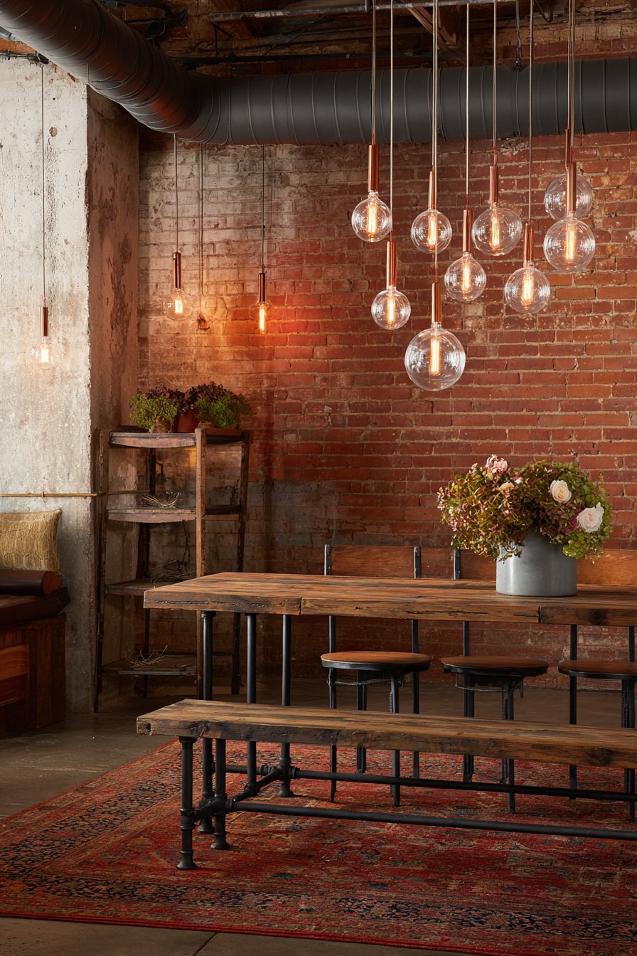 Industrial-Rustic Reclaimed and Metal Mix