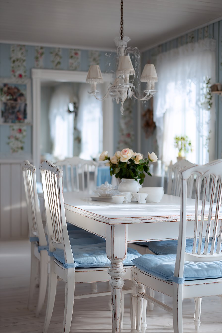 Shabby Chic Distressed White Romance