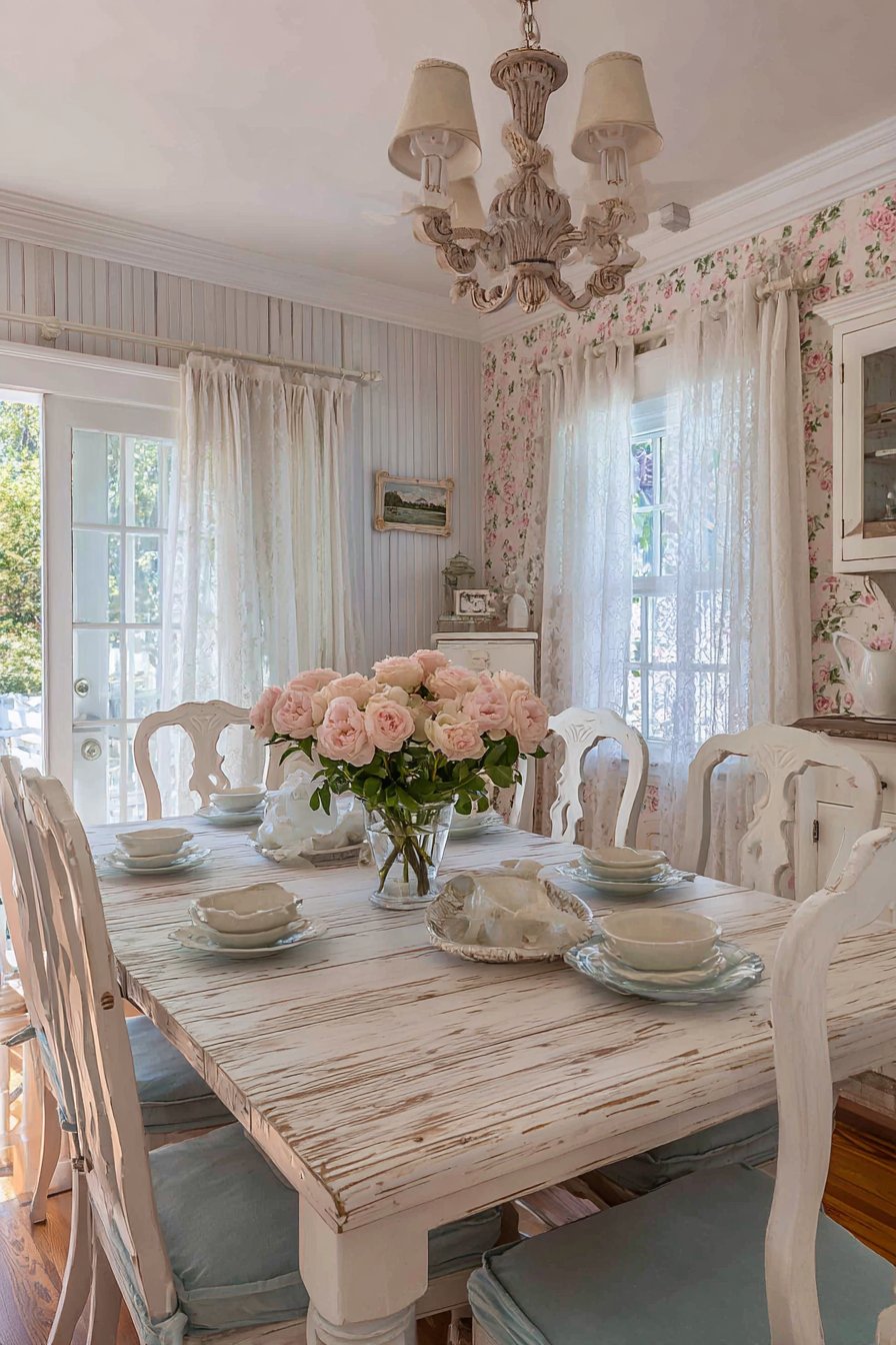 Shabby Chic Distressed White Romance