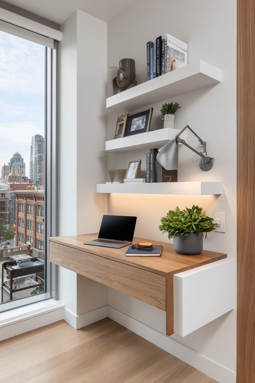Floating Desk Space Efficiency