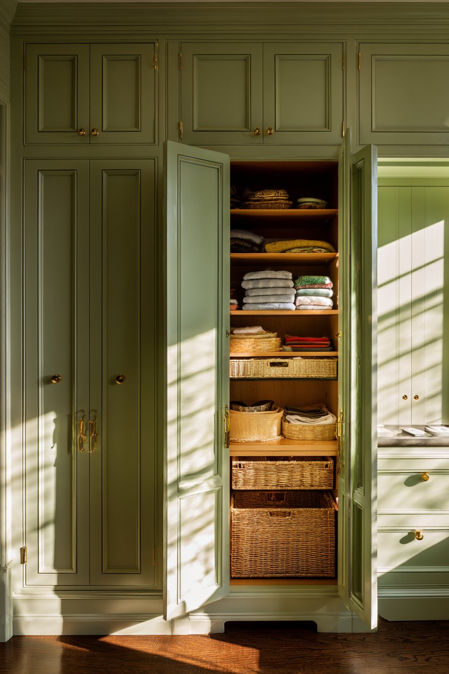 Transitional Sage Green Painted Design