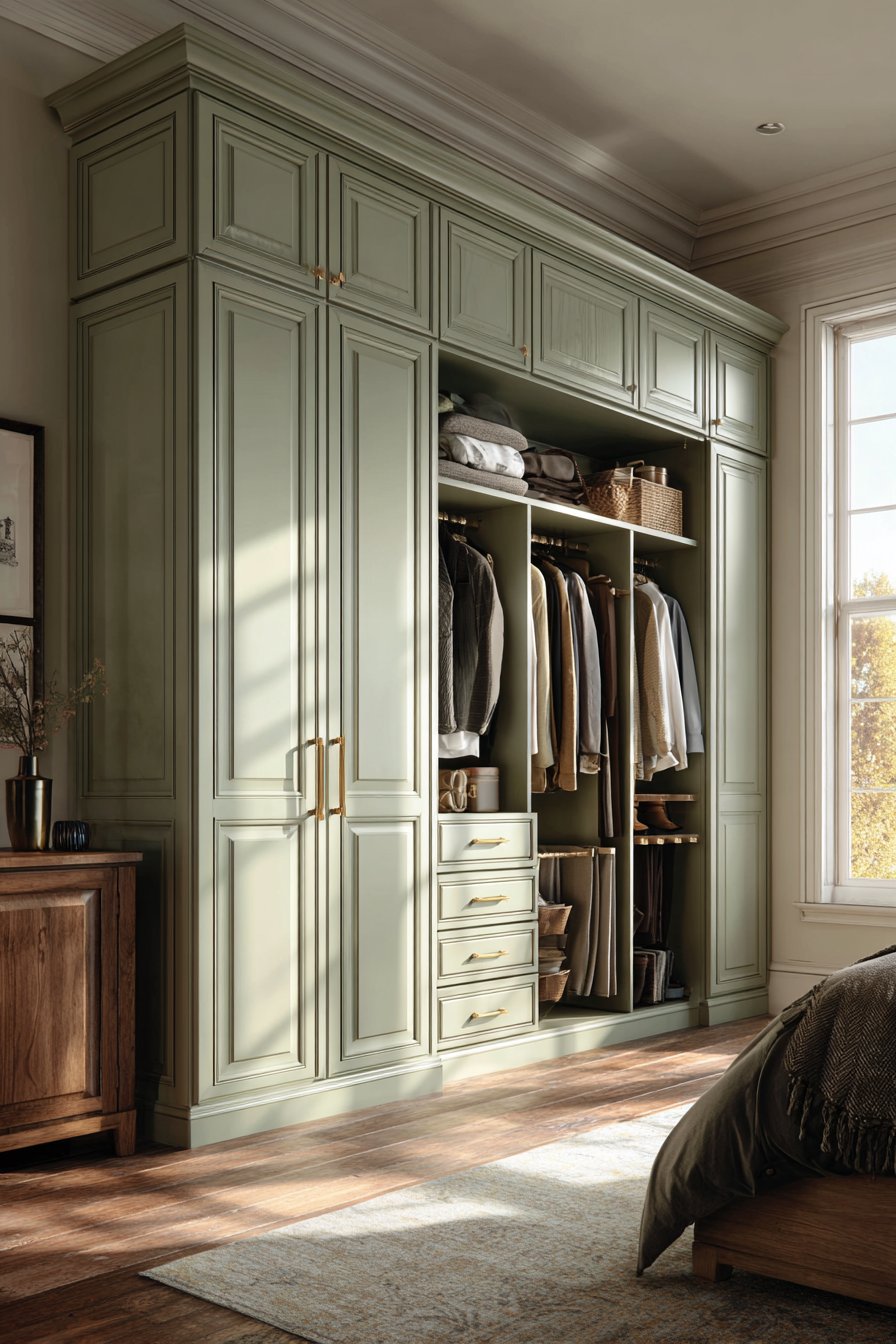 Transitional Sage Green Painted Design