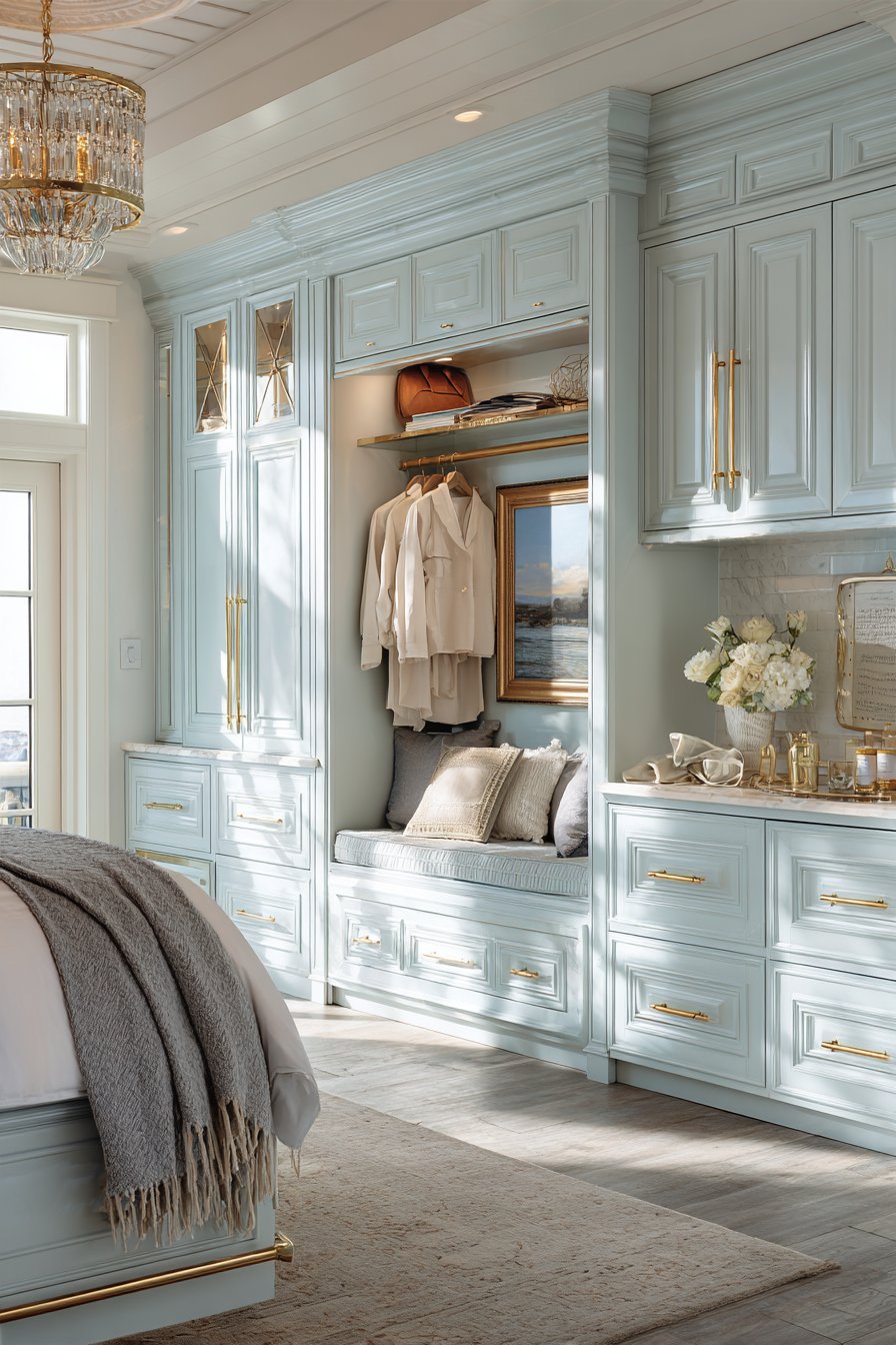 Transitional Sage Green Painted Design