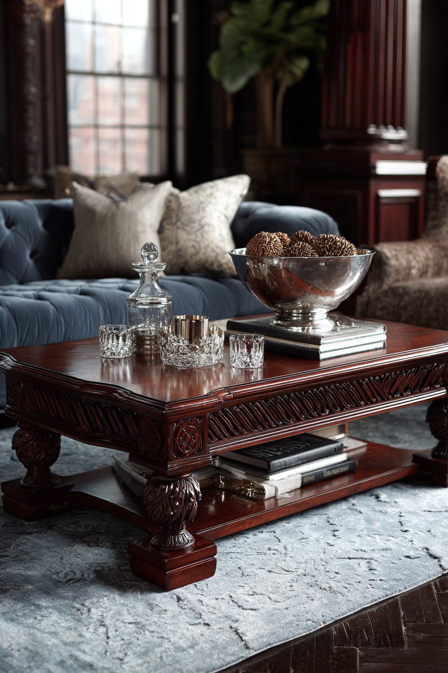 Chippendale Coffee Table with Carved Details