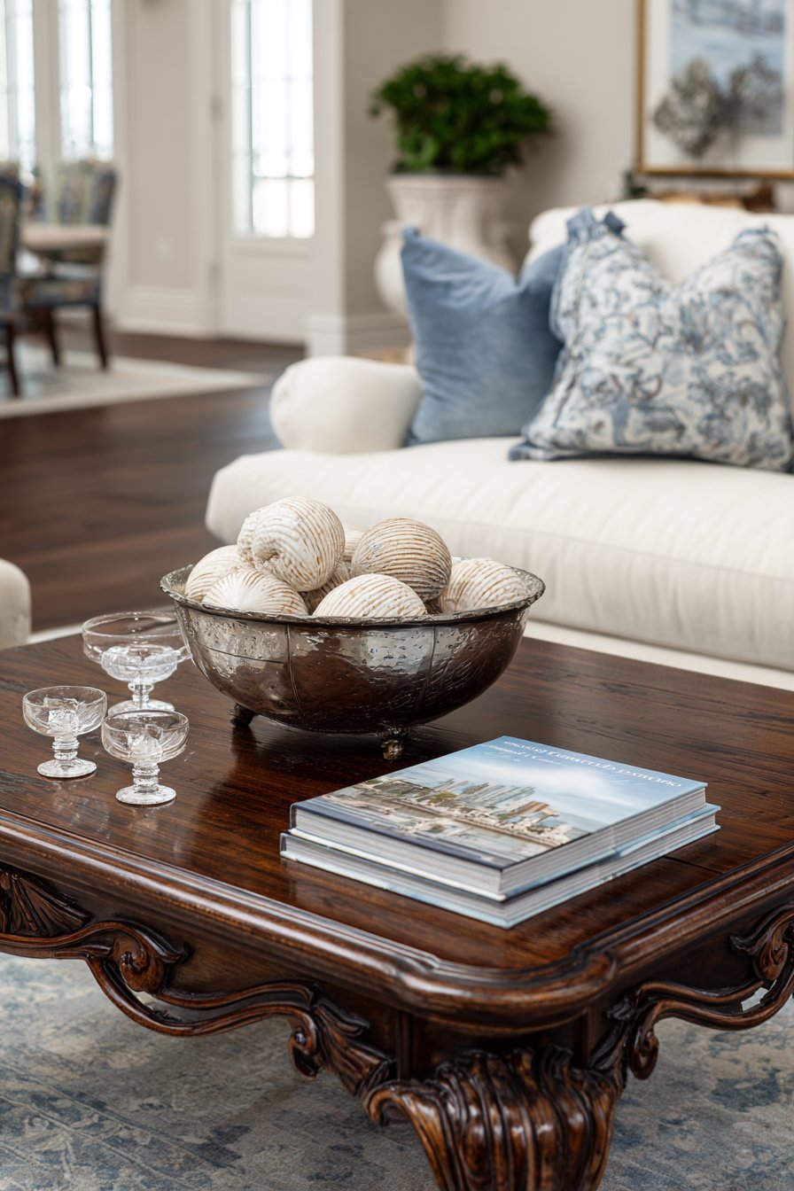 Chippendale Coffee Table with Carved Details