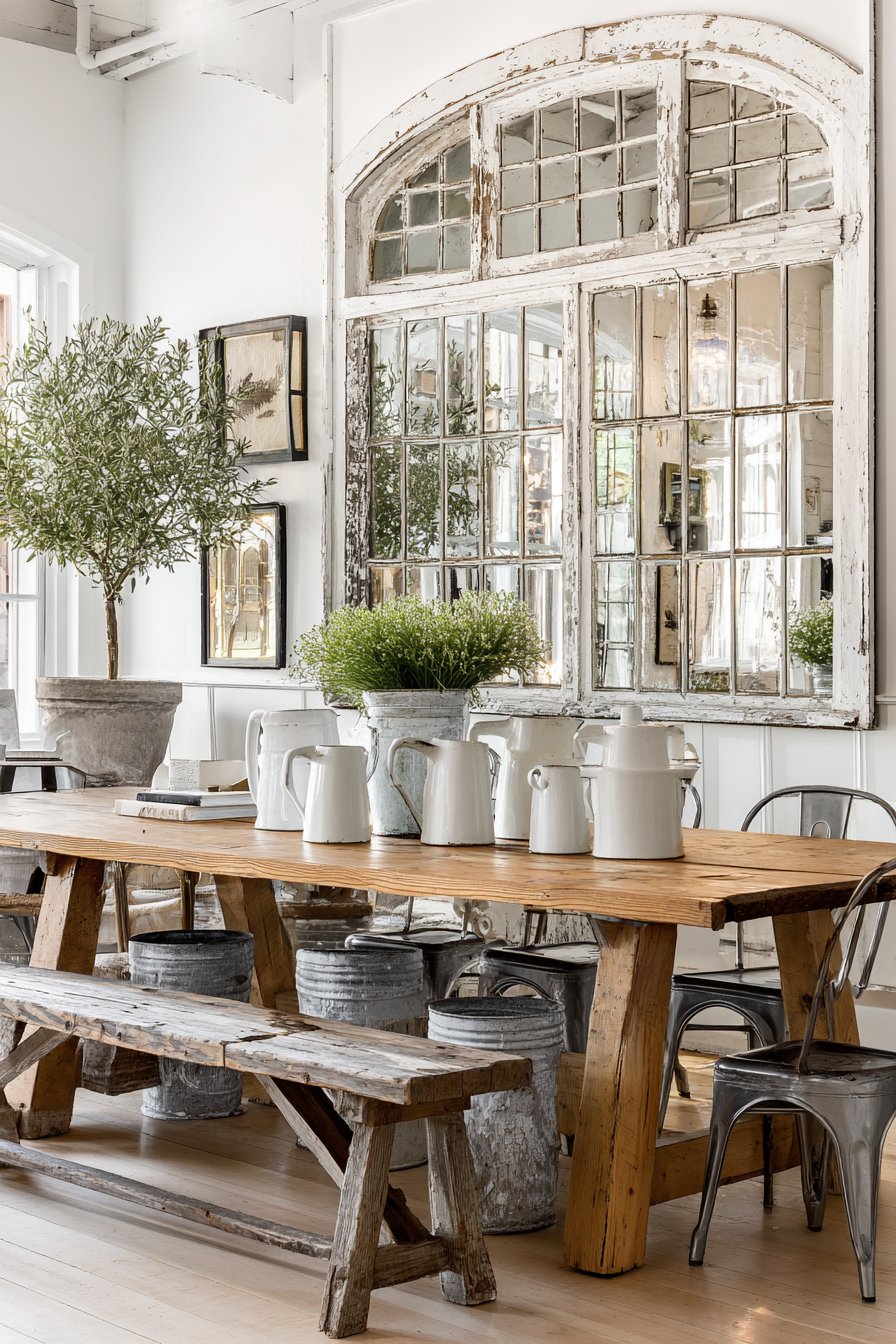 Contemporary Farmhouse Vintage Window Frame