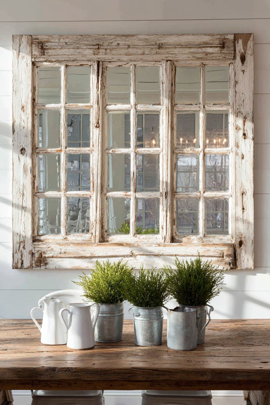 Contemporary Farmhouse Vintage Window Frame