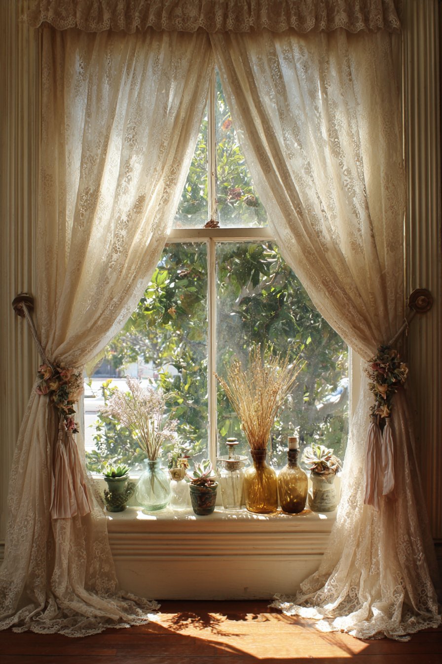 Romantic Lace Window Treatment