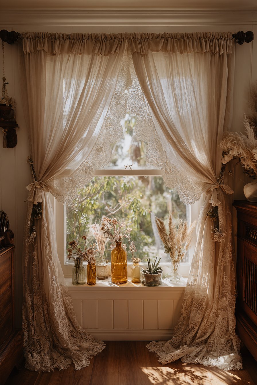 Romantic Lace Window Treatment
