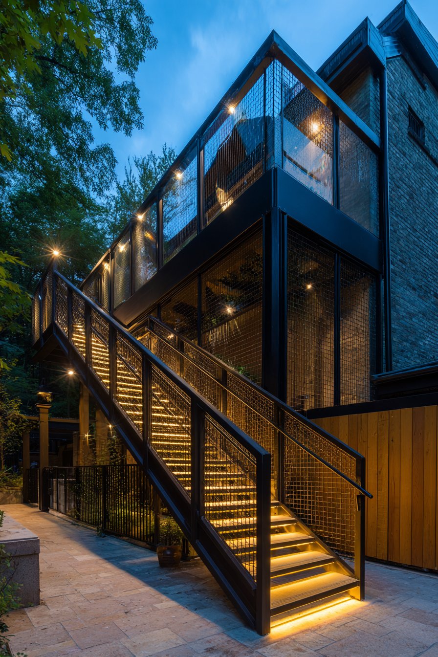 Sculptural Folded Steel Ribbon Design