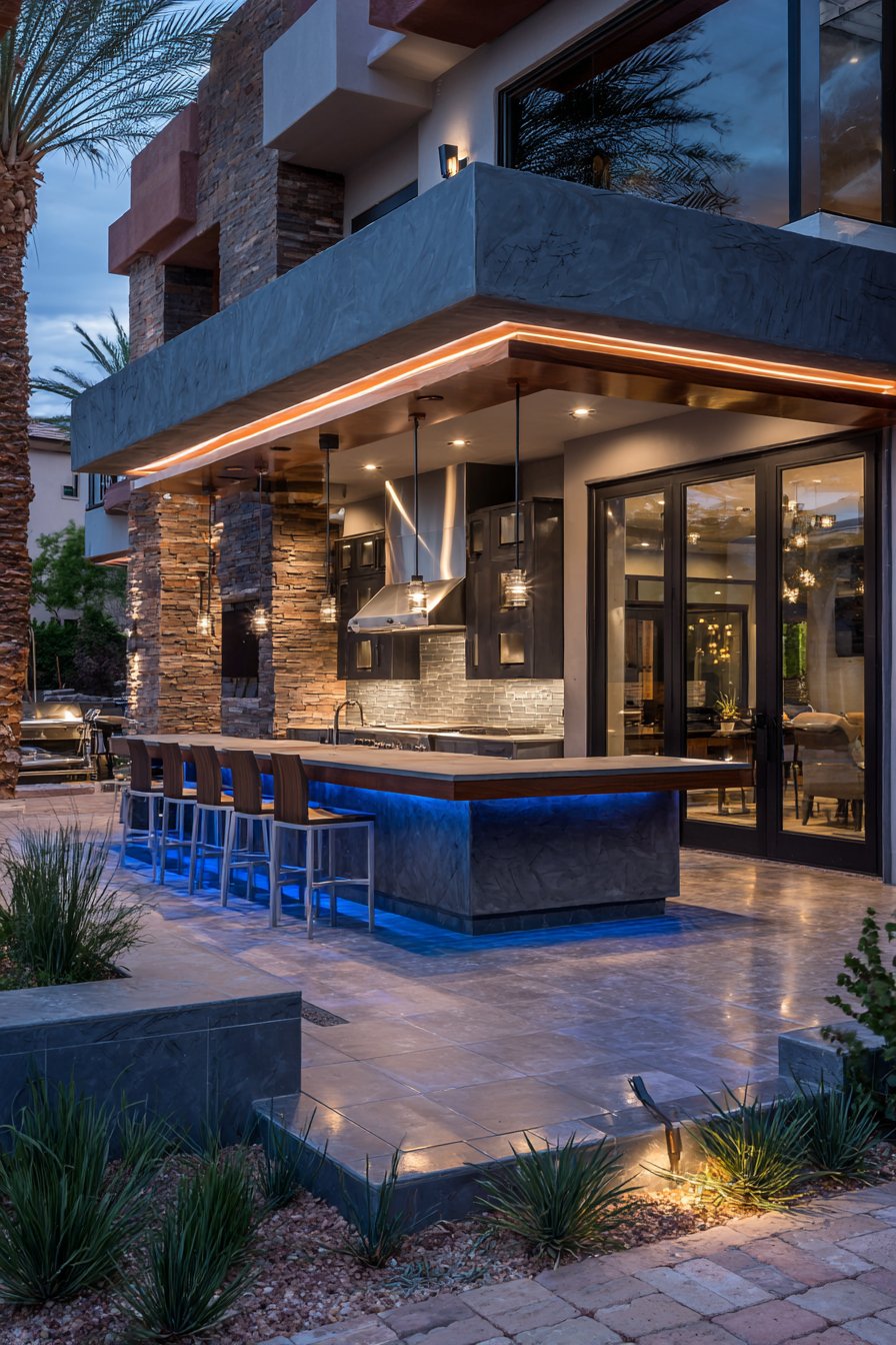 Contemporary Outdoor Kitchen