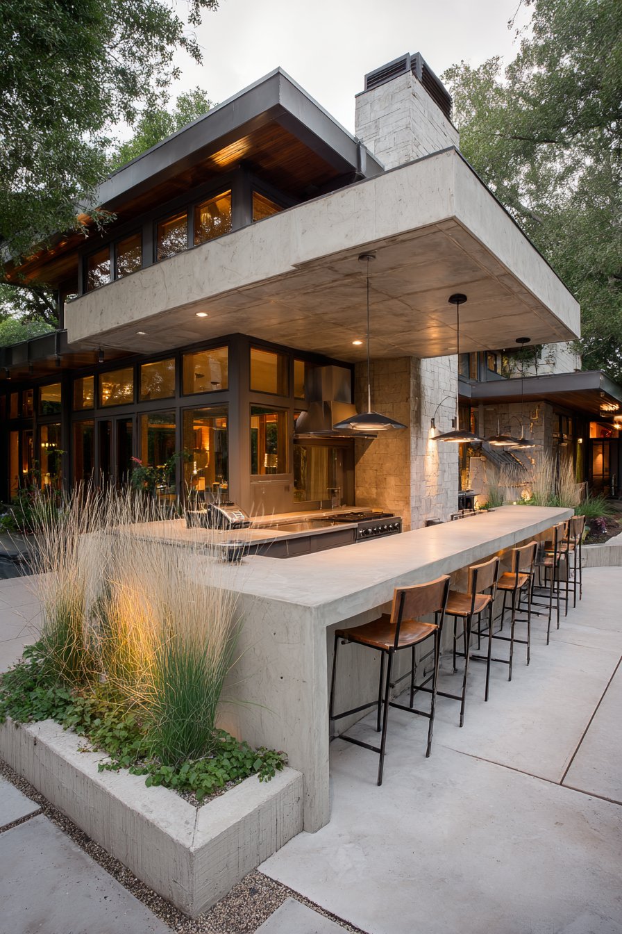 Contemporary Outdoor Kitchen