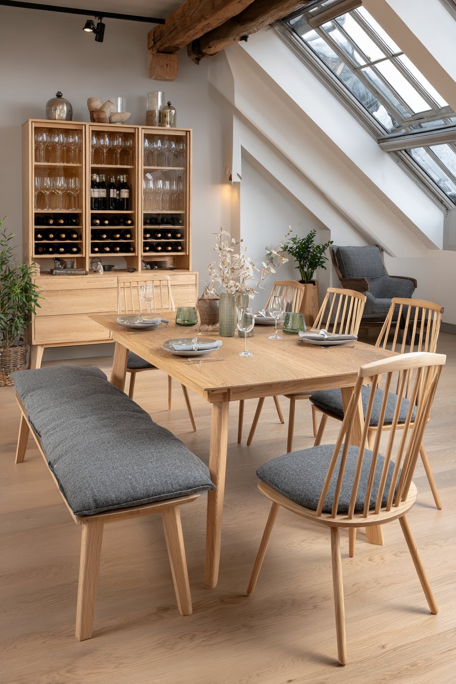 Trestle Table Mixed Seating Arrangement