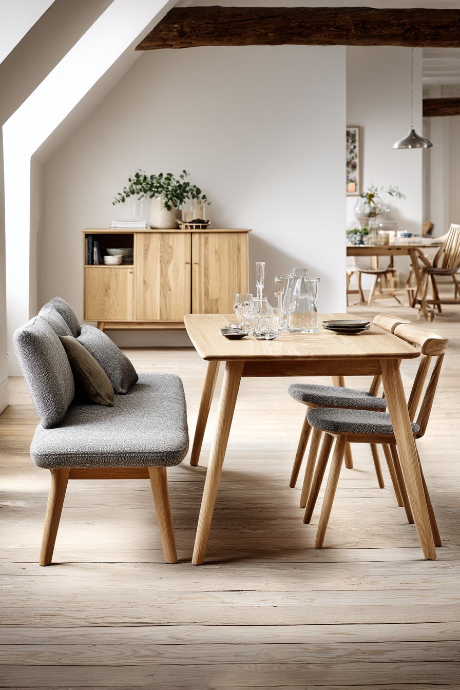 Trestle Table Mixed Seating Arrangement