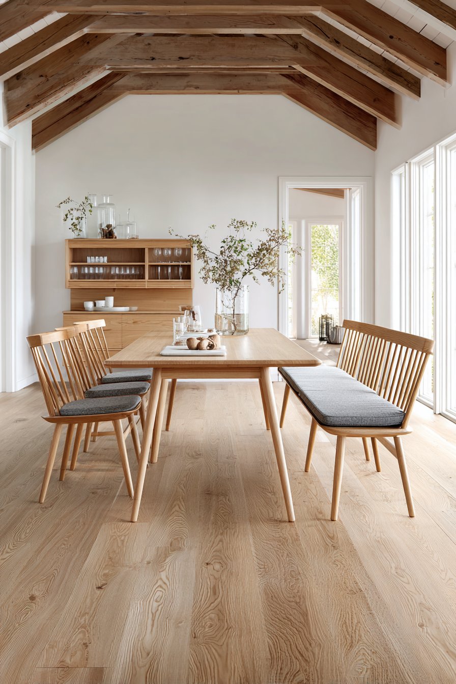 Trestle Table Mixed Seating Arrangement