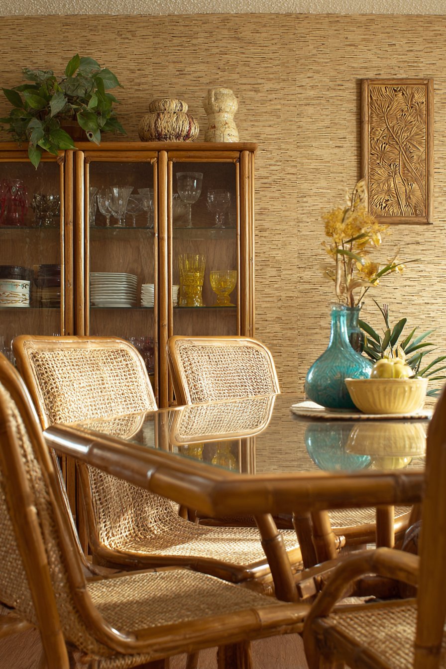 Retro Tropical Bamboo and Rattan Style