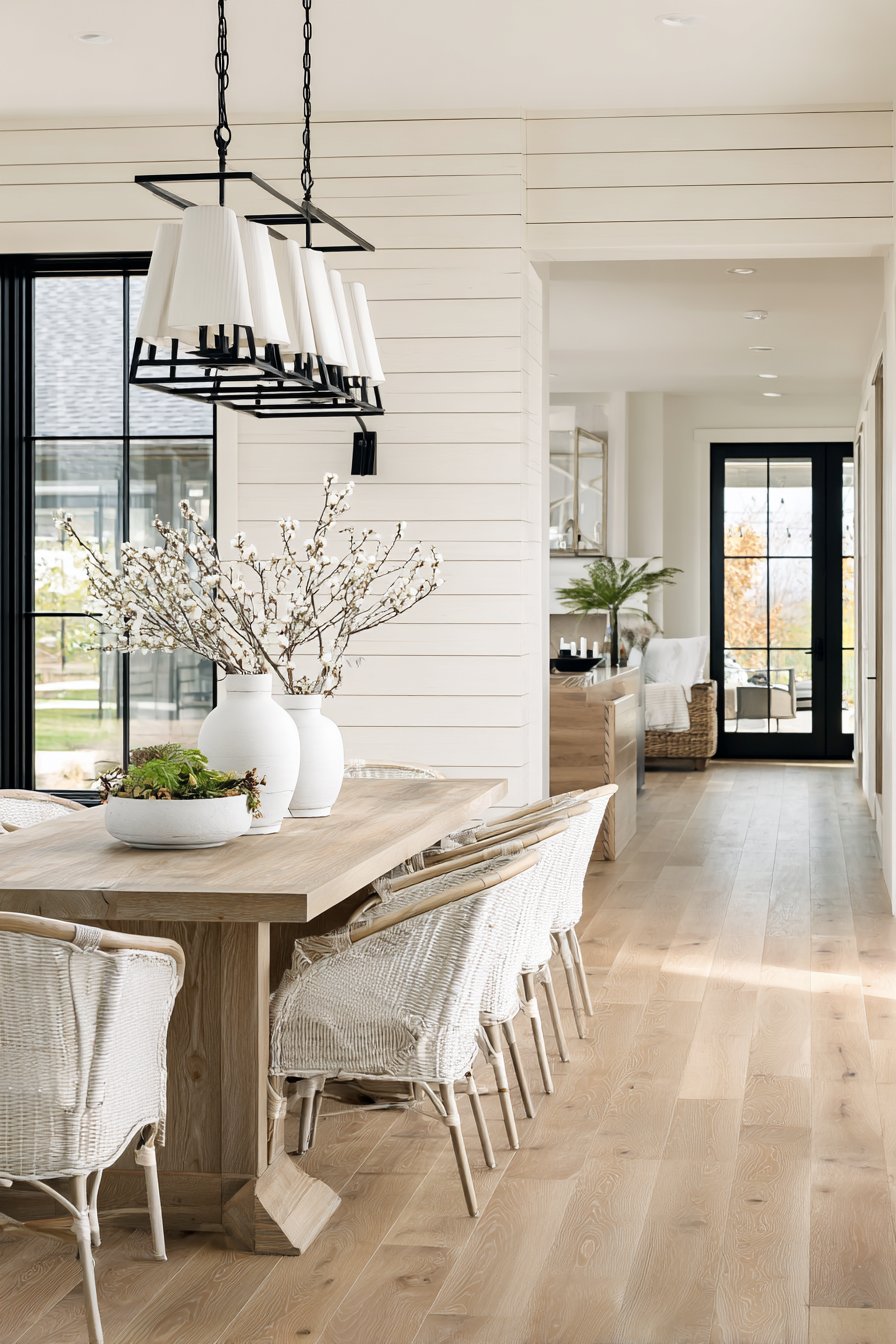 Modern Farmhouse Wire-Brushed White Oak