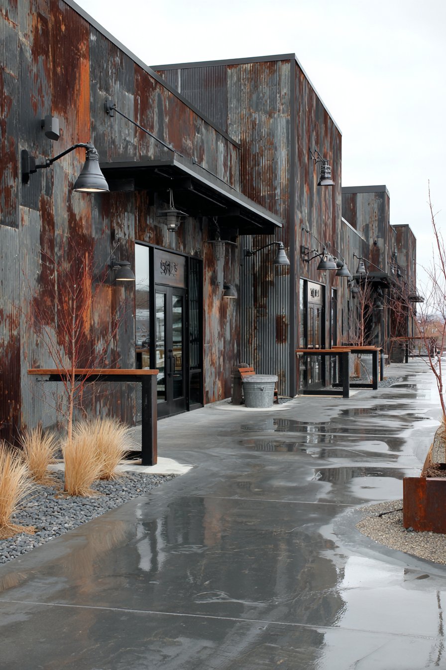 Industrial Chic with Metal and Concrete