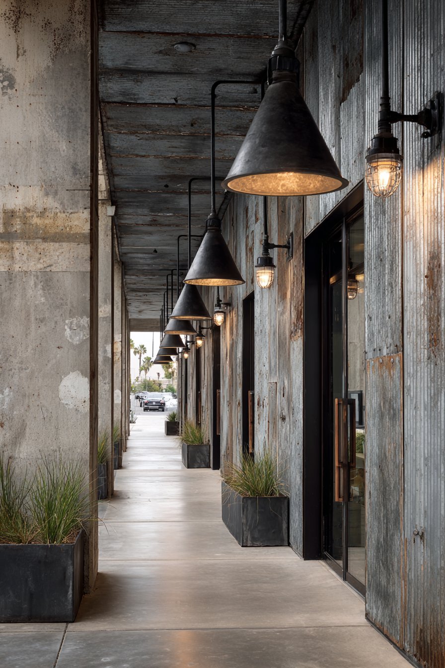 Industrial Chic with Metal and Concrete