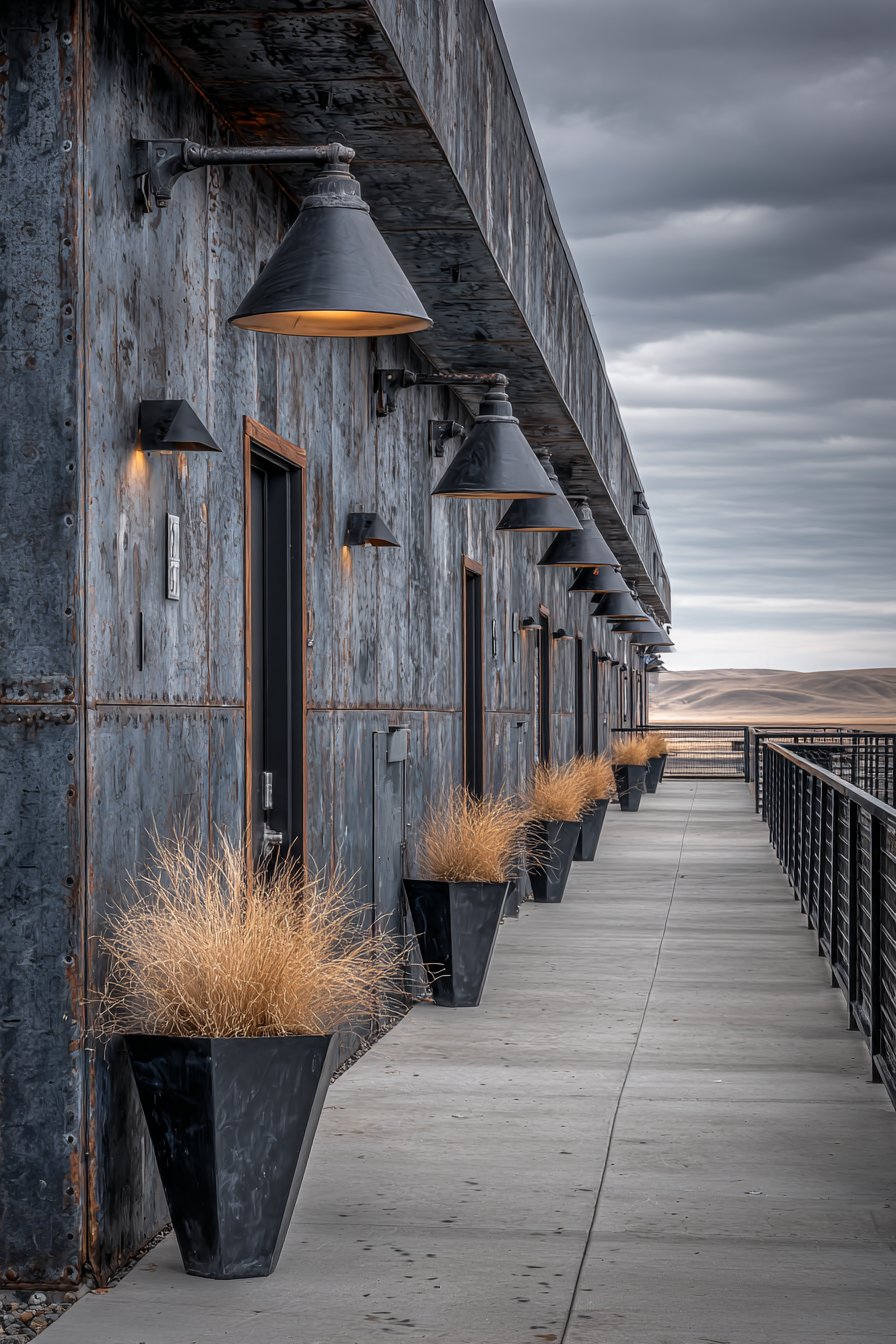 Industrial Chic with Metal and Concrete