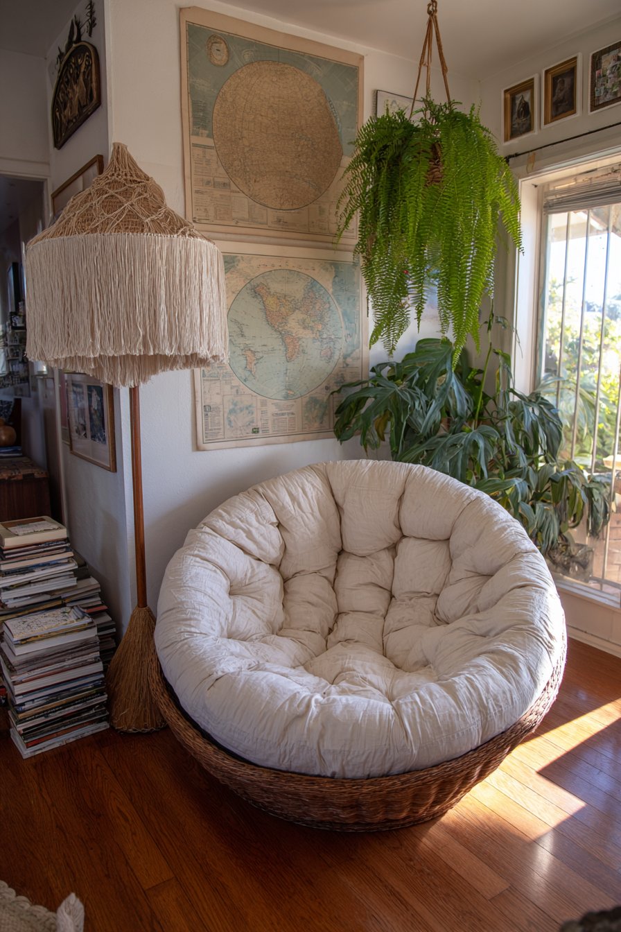 Papasan Chair Reading Sanctuary