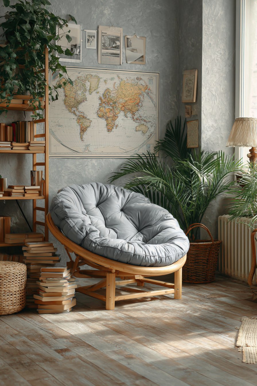 Papasan Chair Reading Sanctuary