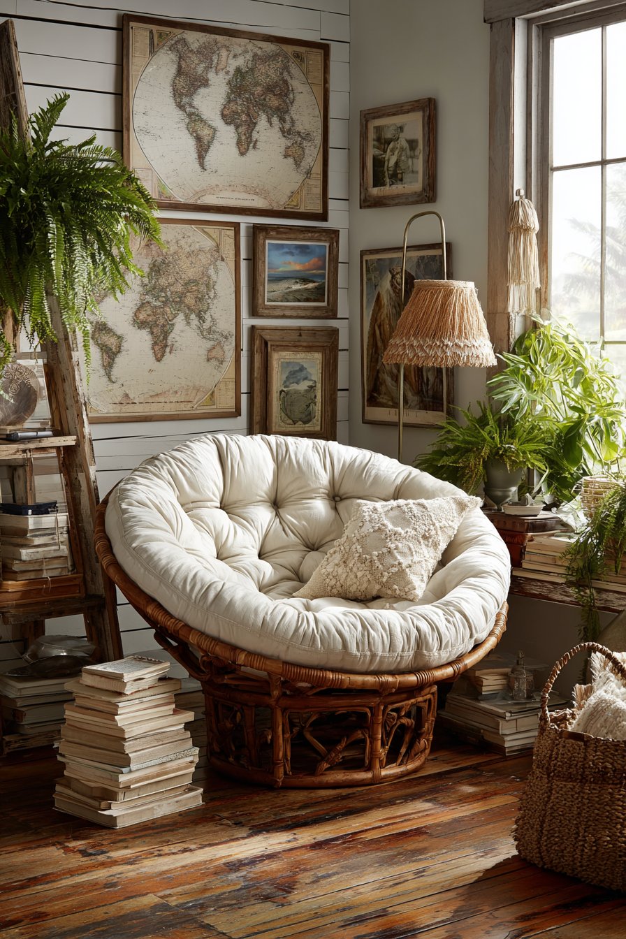 Papasan Chair Reading Sanctuary