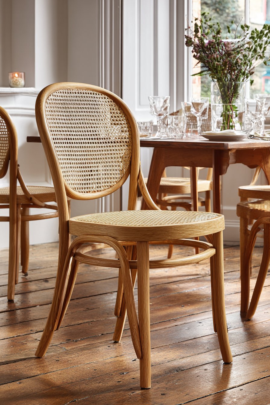 Vintage-Inspired Bentwood with Cane Seat
