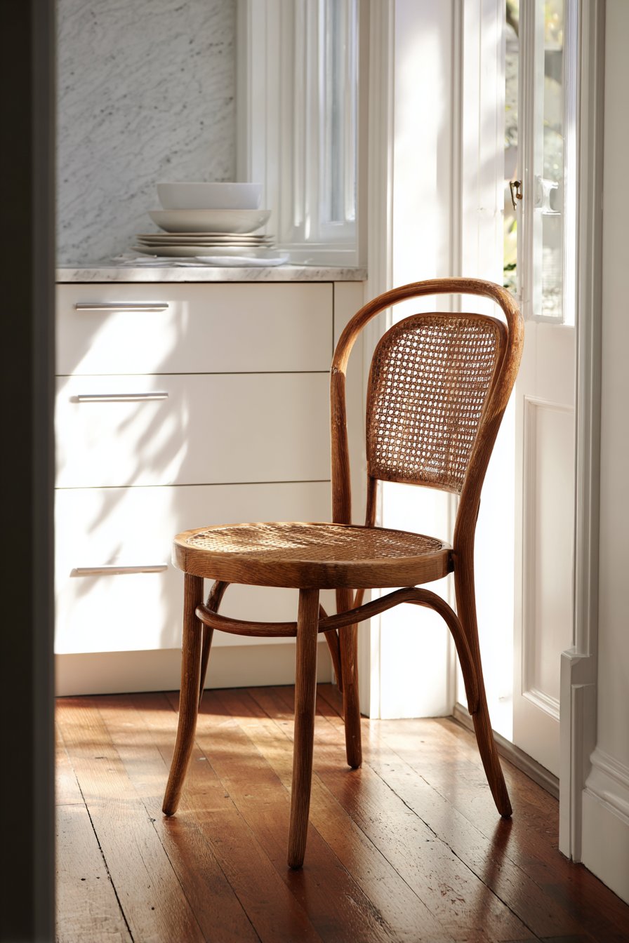 Vintage-Inspired Bentwood with Cane Seat