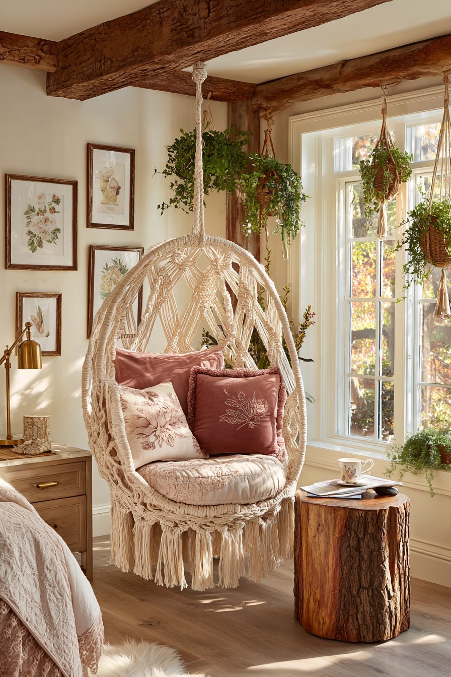 Hanging Macramé Chair Sanctuary