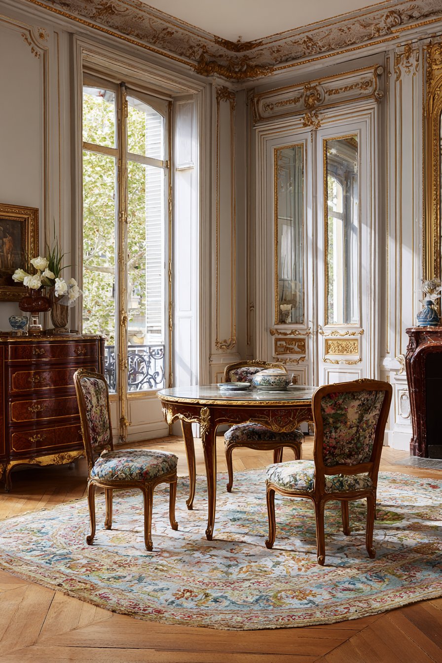  Louis XV Carved and Gilded Rococo Curves