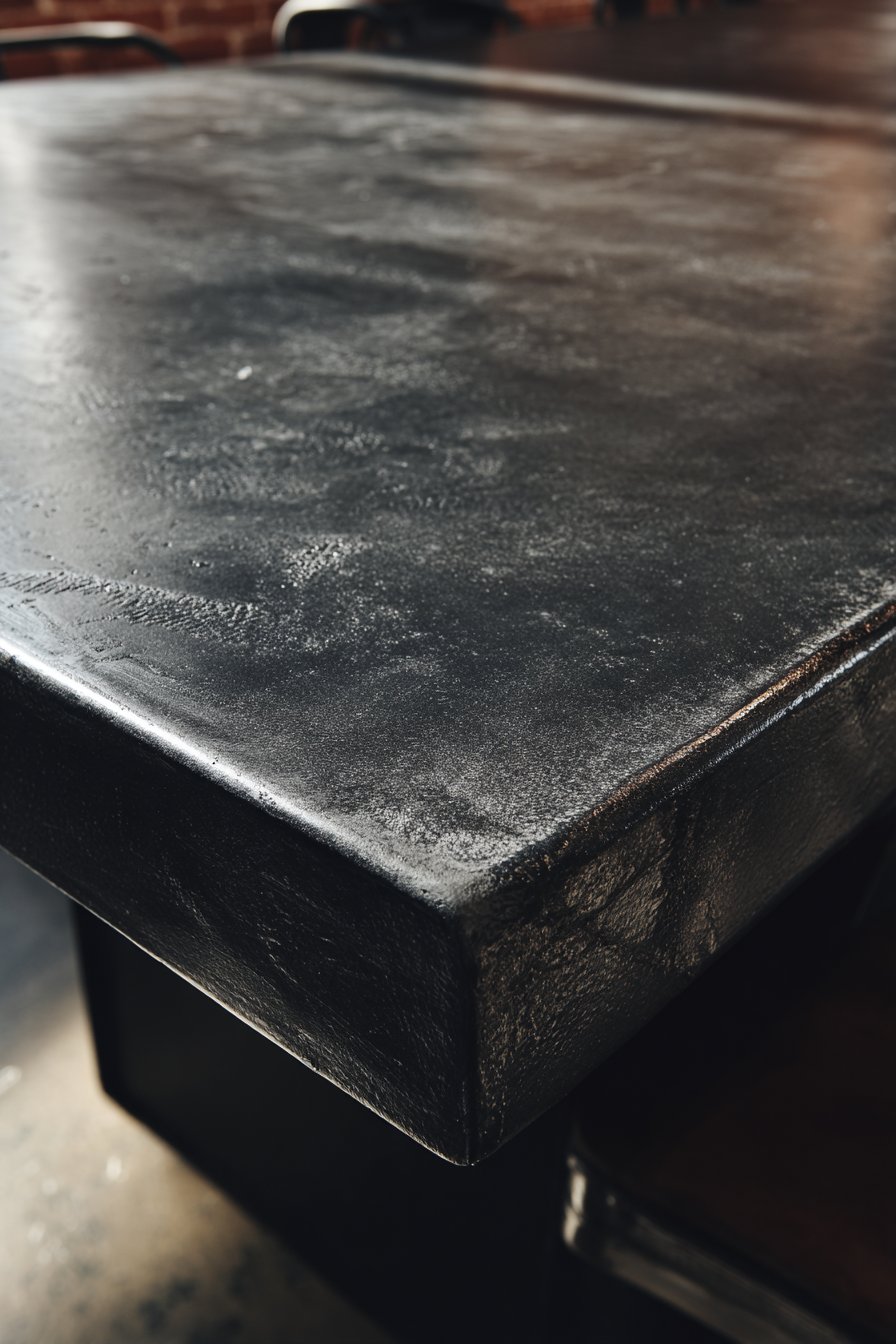 Dramatic Concrete with Raw Steel Base