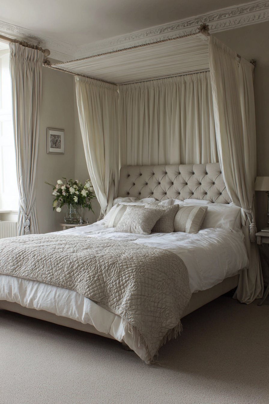 Ivory Silk Corona Canopy