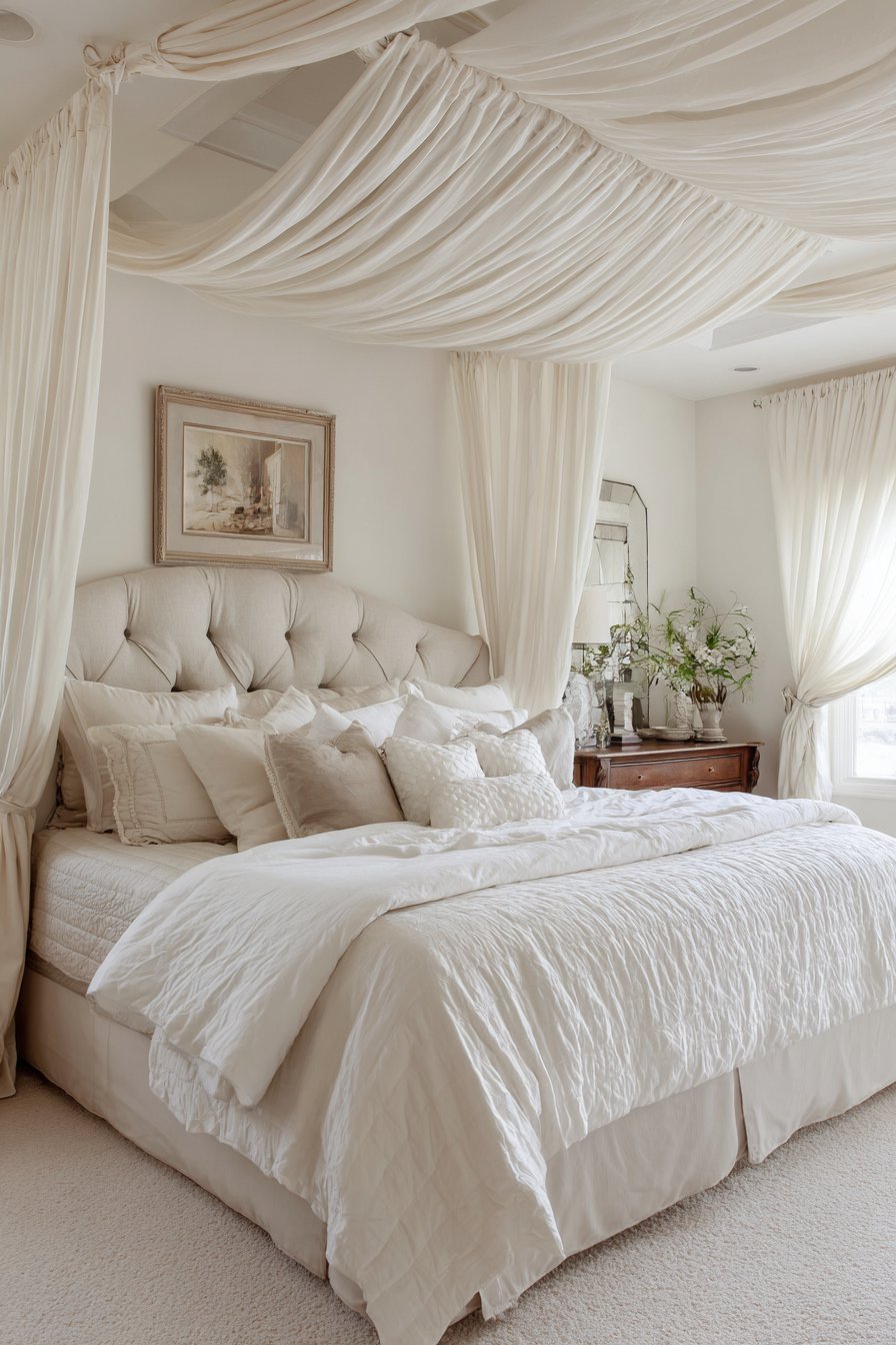 Ivory Silk Corona Canopy