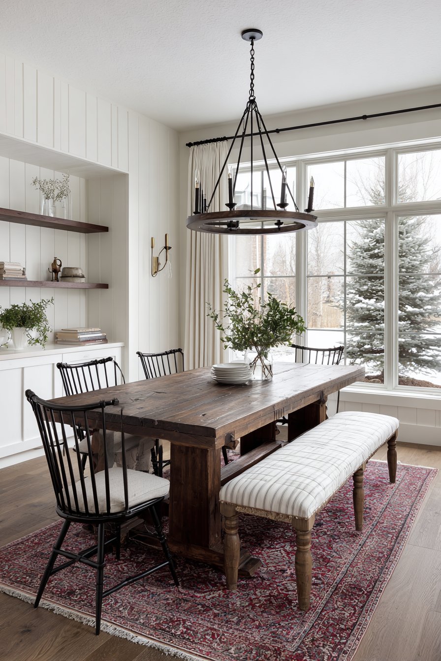 Farmhouse Reclaimed Pine with Windsor Chairs