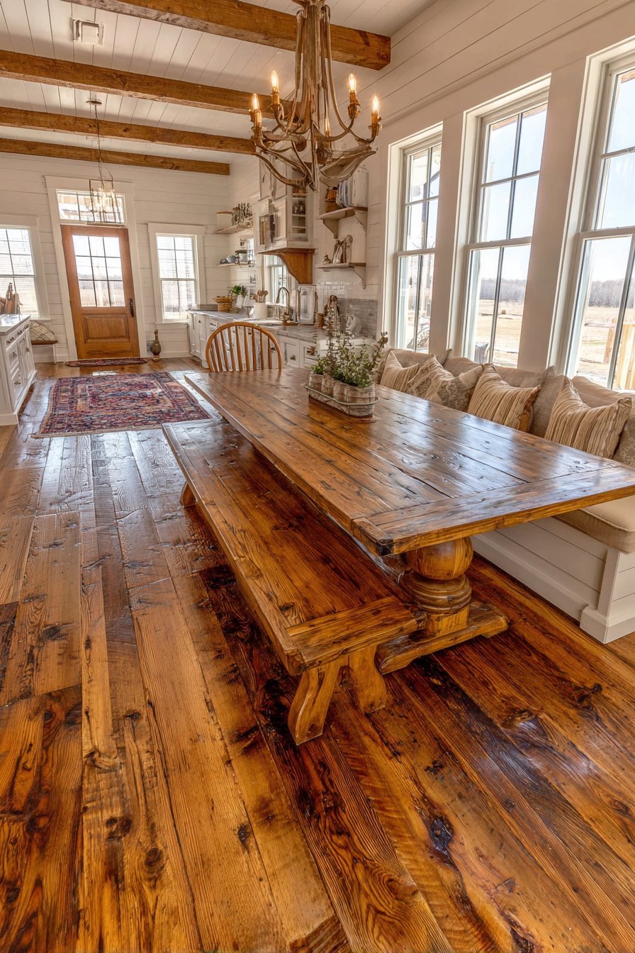 Farmhouse Reclaimed Pine with Windsor Chairs