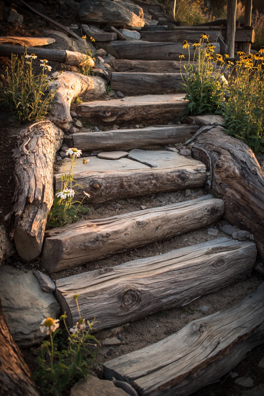 Rustic Peeled Cedar Log Construction