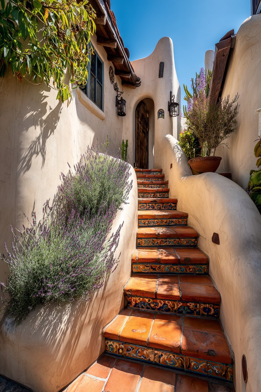  Mediterranean Terracotta with Decorative Tiles