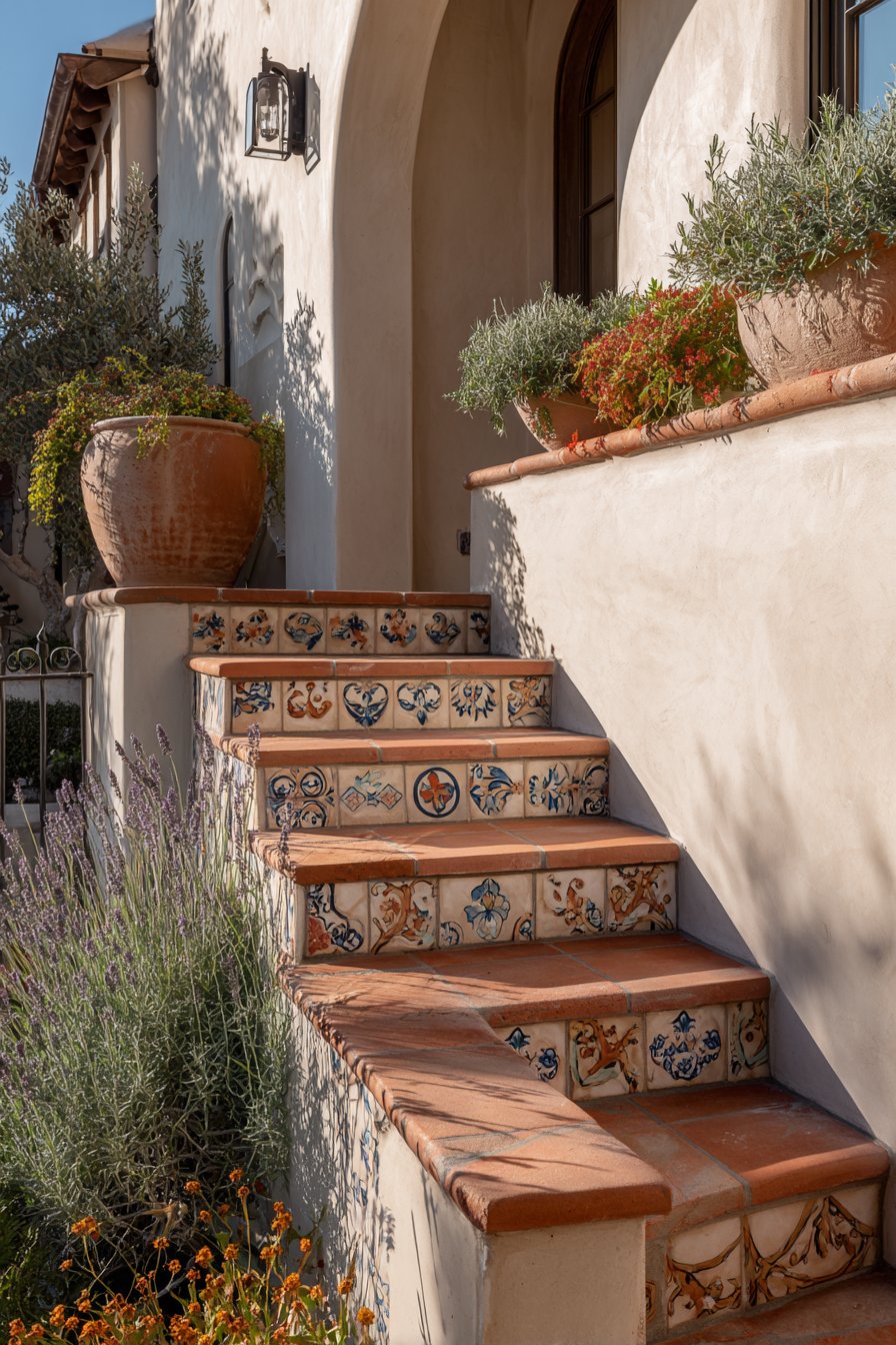  Mediterranean Terracotta with Decorative Tiles