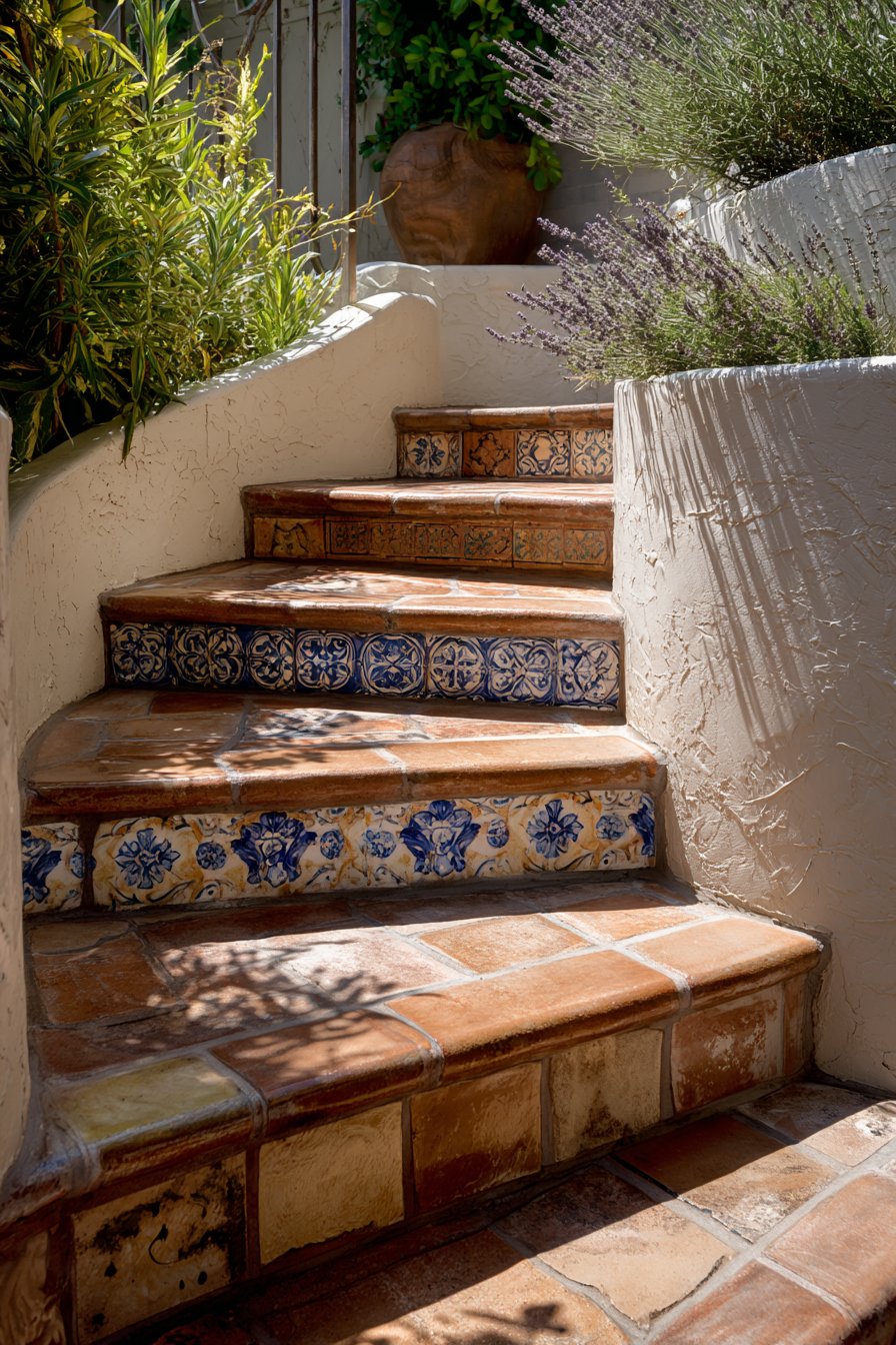  Mediterranean Terracotta with Decorative Tiles