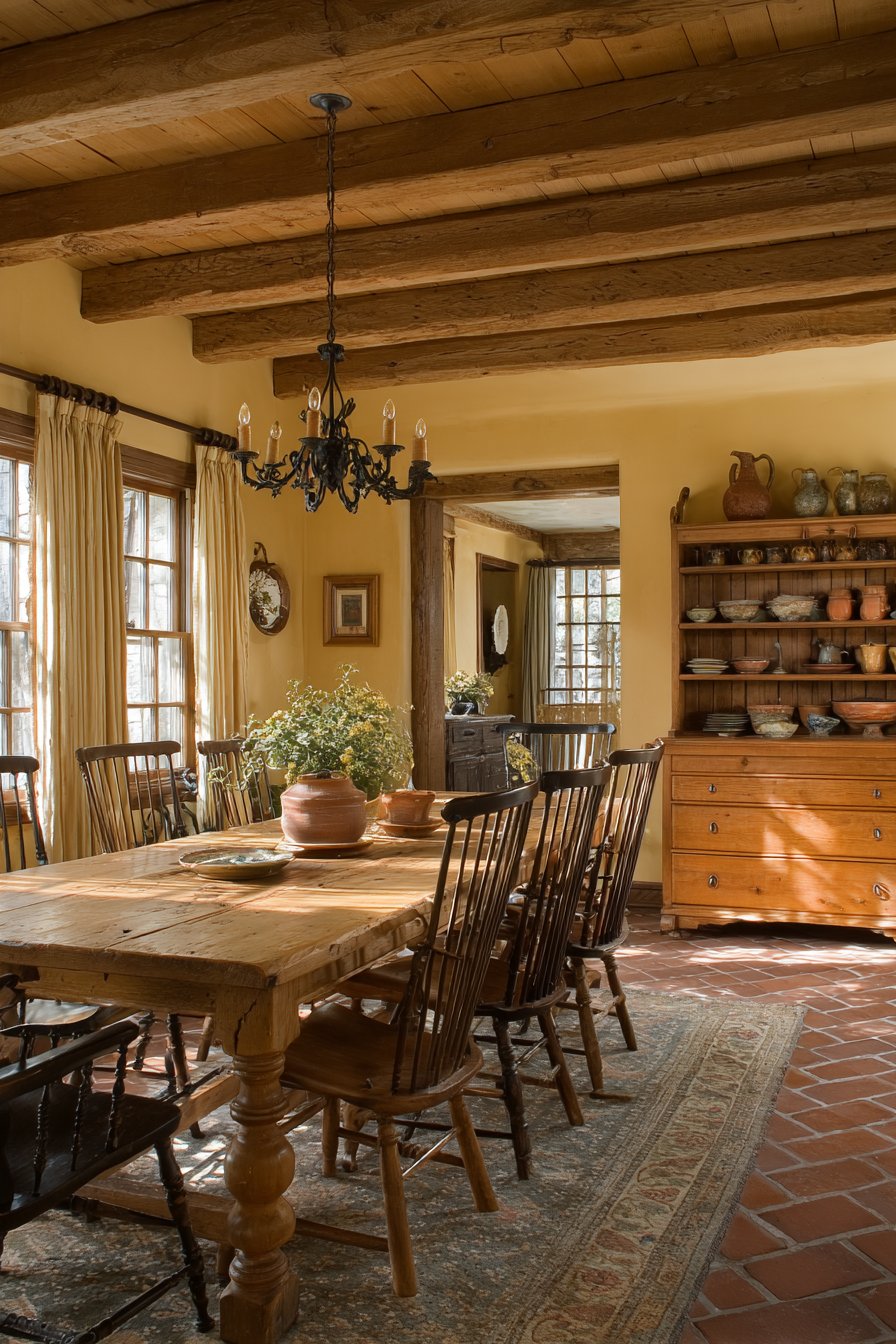 Pine Farmhouse with Mismatched Informality