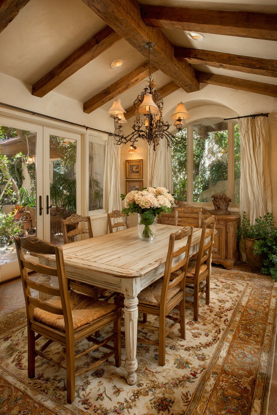 French Country Distressed Cream Romance