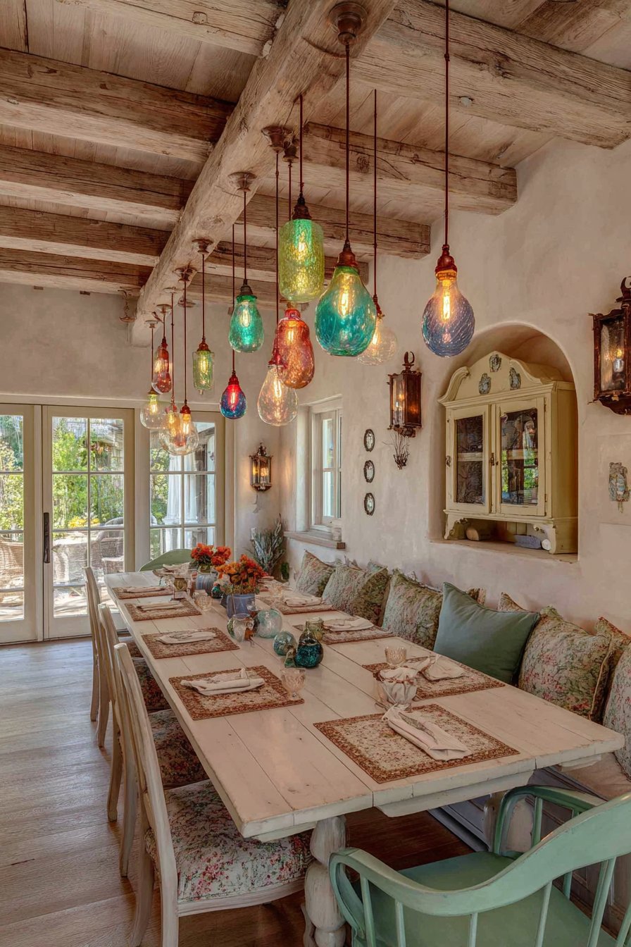 Whitewashed Farmhouse with Mirror Collection