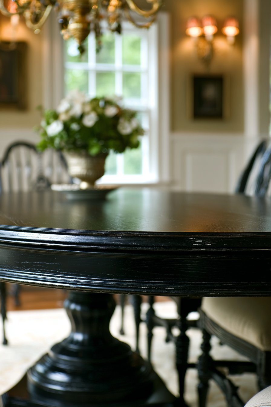 Elegant Oval Mahogany with Hand-Rubbed Finish