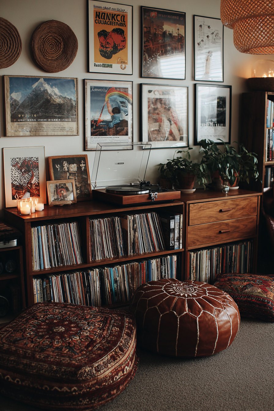 Vintage Music Lover Entertainment Area