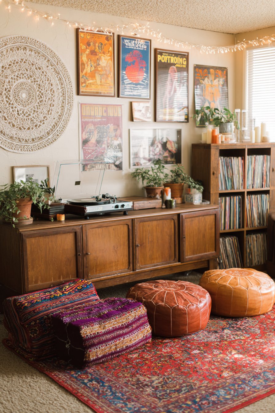 Vintage Music Lover Entertainment Area