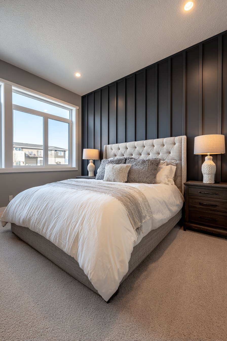  Charcoal Board and Batten Accent Wall