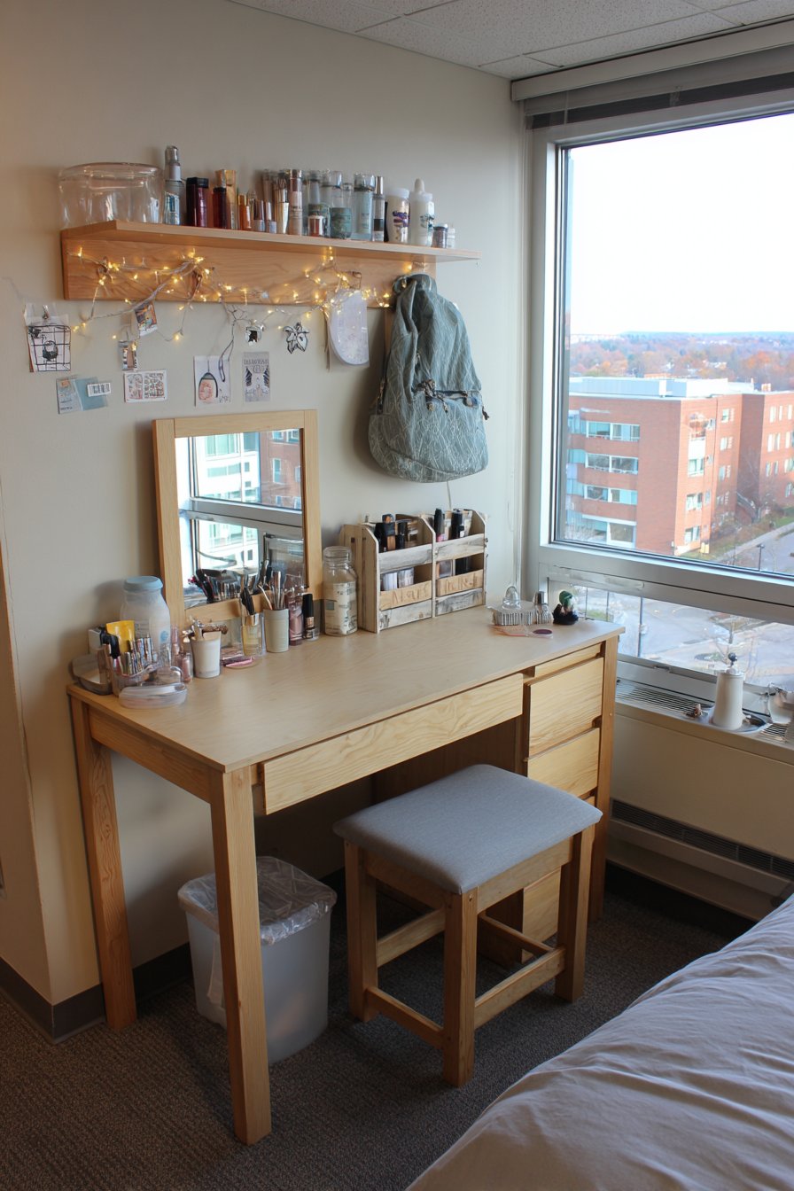 Compact Vanity Area Creation