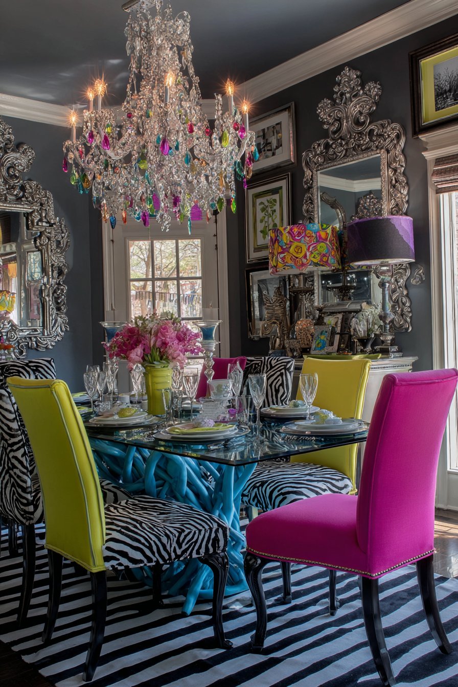 Driftwood Base with Animal Print Maximalism